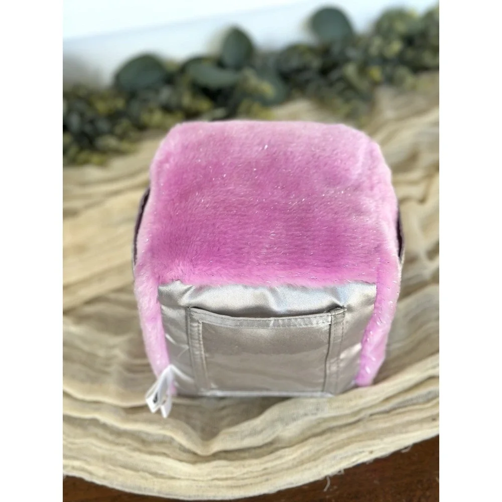 2001 Sanrio Hello Kitty Cube Pillow Plush Silver Pink Heart Fab Photo Sleeve 6